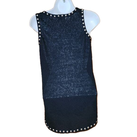 EUC crosby. Black Studded Tank Top Cover Up Sz Small - Picture 3 of 4